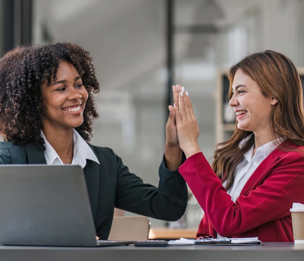 colleagues are enjoying after completion of task